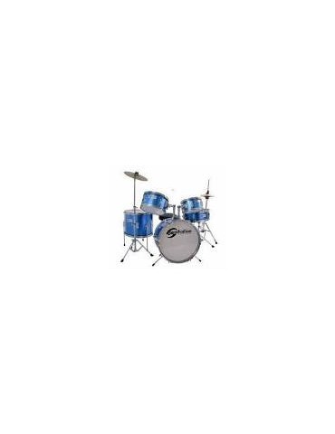 BATTERIA SOUNDSATION JUNIOR COMPLETA DI PIATTI E SGABELLO COLORE BLU
