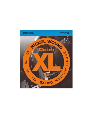 D'ADDARIO EXL160 MEDIUM GAUGE - CORDIERA PER BASSO ELETTRICO MEDIUM - 050/105