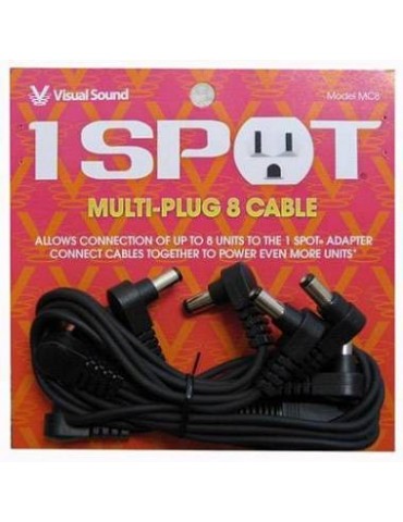 1 SPOT VISUAL SOUND MC8 MULTI PLUG ALIMENTAZIONE PER 8 PEDALI