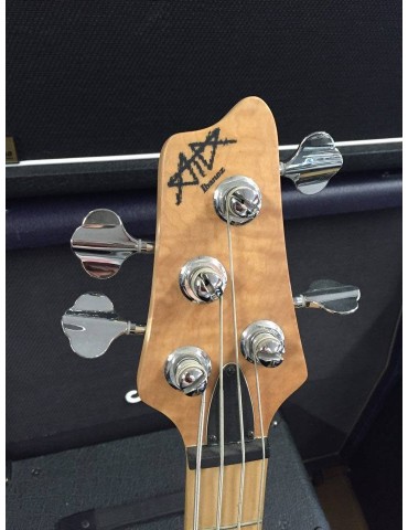 Ibanez atk 400 transparent blue basso attivo 4 corde