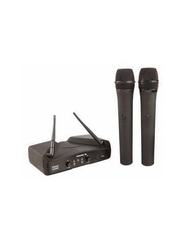 PROEL WM202DM SISTEMA MICROFONICO DOPPIO PALMARE UHF WIRELESS