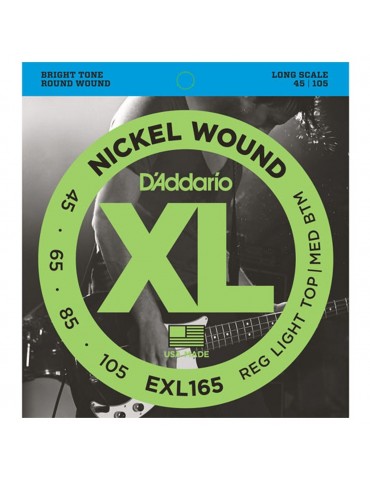 EXL165 nichel ferita corde per basso, luce, 45-105, scala lunga