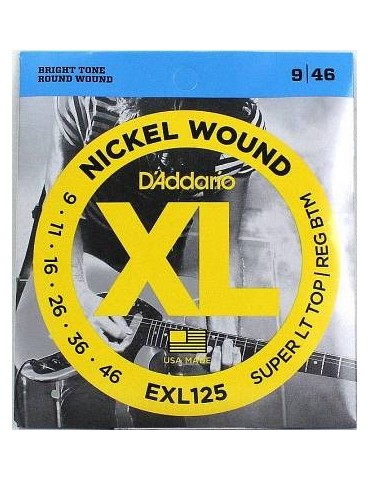 D'ADDARIO EXL 125 SUPER LIGHT TOP REGULAR BOTTOM 09-46 - MUTA DI CORDE PER CHITARRA ELETTRICA