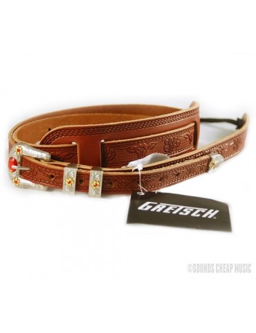 strap tooled vintage russet