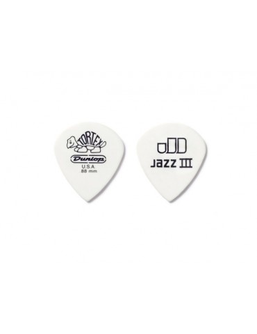 Plettri DUNLOP 478R1.50 TORTEX WHITE JAZZ III, 1.5MM confezione da 72