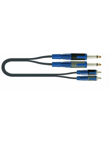 QUIKLOK RKSA/130-5 Cavo assemblato adattatore 2 Jack 6.3 mono/2 RCA masc