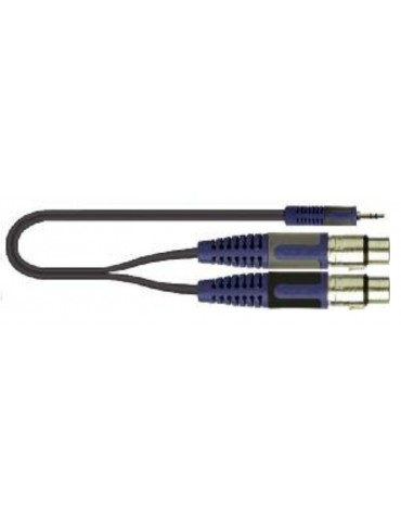 QUIK-LOK RKSA/194-5. LUNGHEZZA CAVO: 5 M, CONNETTORE 1: 2 X 3.5MM, CONNETTORE 2: 2 X XLR (3-PIN). COLORE CAVO: NERO