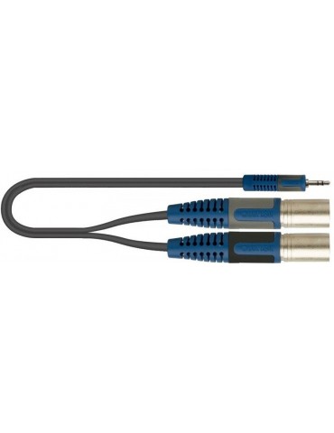QUIKLOK RKSA/192-5 Jack Stereo 3,5 mm - 2 XLR maschio, 5 metri