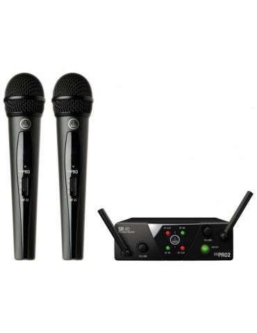 DOPPIO RADIOMICROFONO AKG WMS 40 MINI DUAL VOCAL SET  