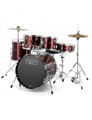 MAPEX TORNADO TND5844FTC DR BATTERIA ACUSTICA 18" COMPLETA DI PIATTI COLORE ROSSO