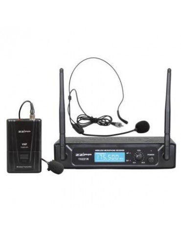 ZZIPP TXZZ113 RADIOMICROFONO DOPPIA ANTENNA, ARCHETTO E LEVALIER WHF