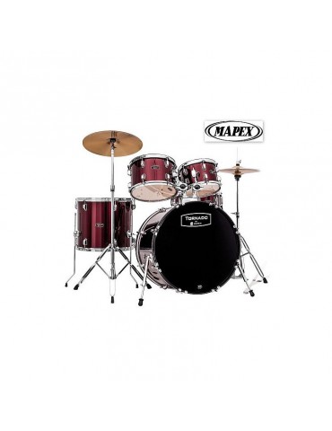 batteria MAPEX TORNADO 5254 TC DR  22" nuovo modello completa di piatti colore WINE RED