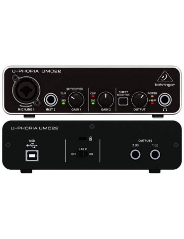 BEHRINGER UMC22 INTERFACCIA AUDIO 2x2 USB
