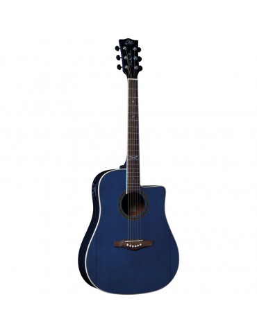 EKO NXT D100CE See Through BLUE CHITARRA ACUSTICA ELETTRIFICATA