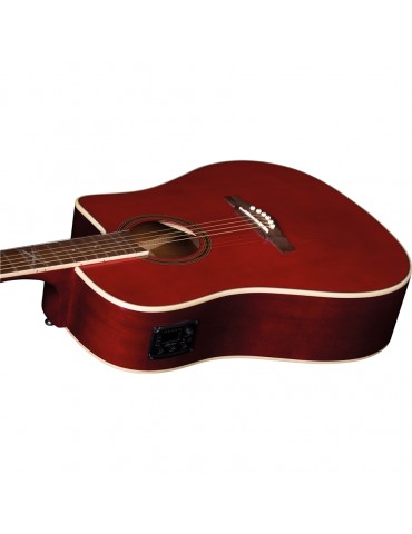 EKO NXT D100CE See Through RED CHITARRA ACUSTICA ELETTRIFICATA