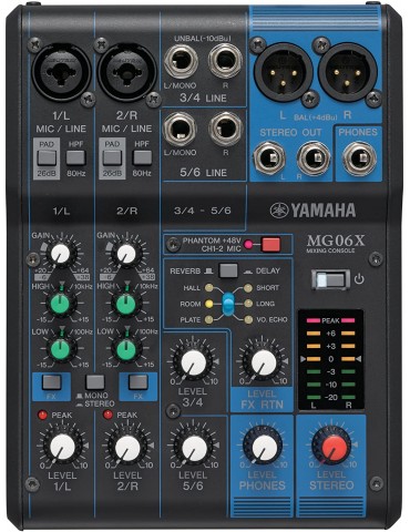 YAMAHA MG06X MIXER 6 CANALI CON EFFETTI