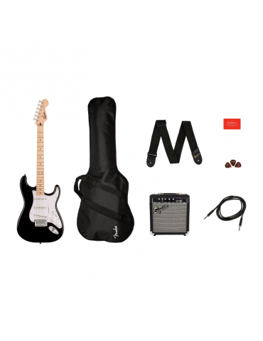 SQUIER SONIC STRATOCASTER CHITARRA ELETTRICA PACK NERO