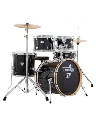 TAMBURO T5 P20 DRUM KIT STANDARD BATTERIA ACUSTICA CASSA 20" CON PIATTI
