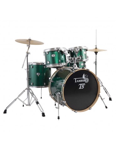 TAMBURO T5 S22 DRUM KIT STANDARD BATTERIA ACUSTICA CASSA 22" CON PIATTI