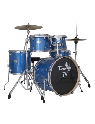TAMBURO T5 S18 DRUM KIT STANDARD BATTERIA ACUSTICA CASSA 18'' CON PIATTI