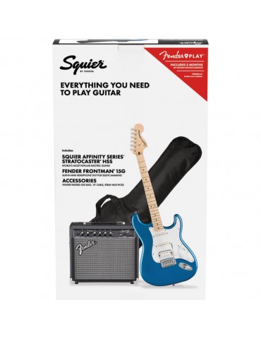 SQUIER PACK CHITARRA ELETTRICA AFFINITY STRATOCASTER HSS MN LPB