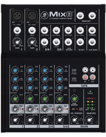 Mackie MIX8 Mixer Compatto 8 Canali