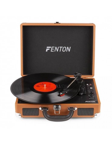 FENTON RP115F Giradischi amplificato portatile a valigetta con BT Brown