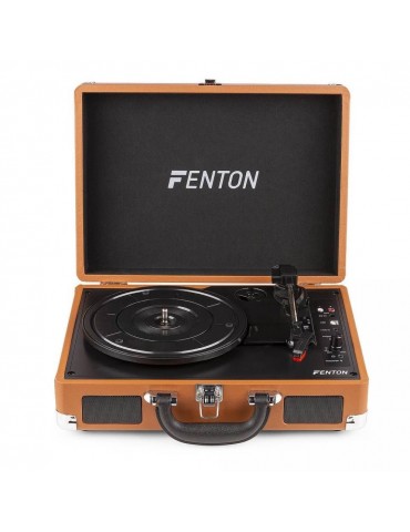 FENTON RP115F Giradischi amplificato portatile a valigetta con BT Brown