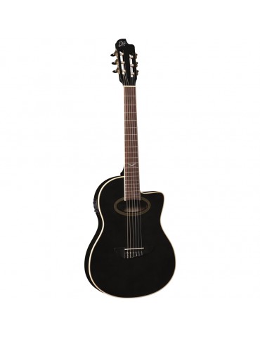 EKO NXT NYLON N100CE SEE THROUGH BLACK CHITARRA CLASSICA CUTAWAY ELETTRIFICATA