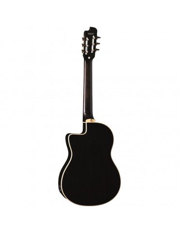 EKO NXT NYLON N100CE SEE THROUGH BLACK CHITARRA CLASSICA CUTAWAY ELETTRIFICATA