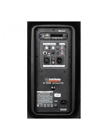 AUDIODESIGN M.10 USB CASSA AMPLIFICATA 10'' USB+BT Max Power 360W