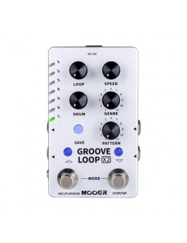MOOER GROOVE LOOP X2 LOOPER E DRUM MACHINE EFFETTO A PEDALE LOOP STATION