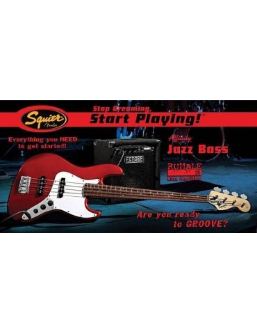 FENDER SQUIER AFFINITY JAZZ BASS+AMPLI 15W FENDER RUMBLE