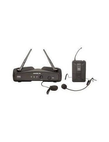 Proel WM202H RADIOMICROFONO HEADSET+LEVALIER 1 CANALE